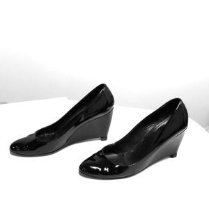 Black patent Miu Miu wedges